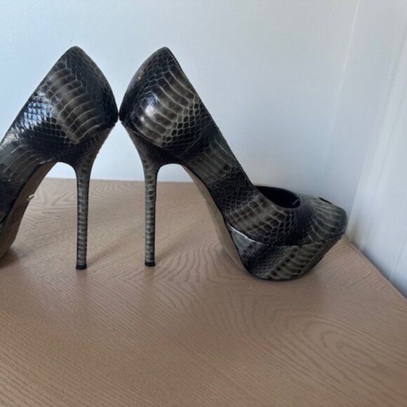 Sergio Rossi Snakeskin Cachet Pumps, Vero Cuoio, Blue Gradient, Size 37 - Picture 5 of 7